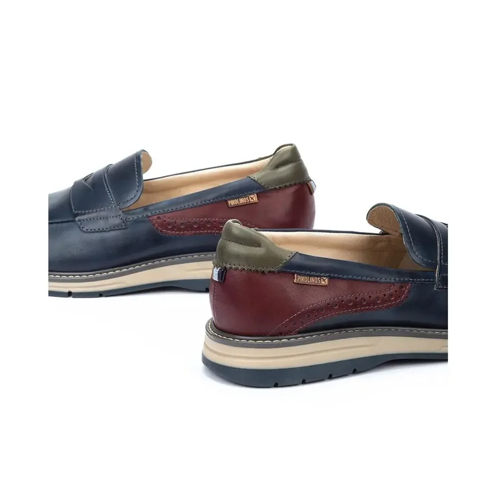 PIKOLINOS LOAFERS LEATHER CANET FOR MAN BLUE